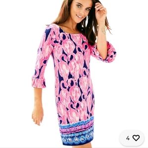 Lilly Pulitzer Sz XXS Sophie Ruffle Dress High Tide Dress